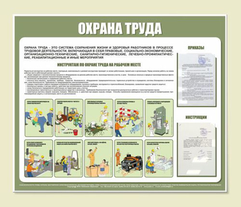 С01 Стенд охрана труда (1200х1000 мм, пластик ПВХ 3 мм, алюминиевый багет золотого цвета) - Стенды - Стенды по охране труда - магазин "Охрана труда и Техника безопасности"